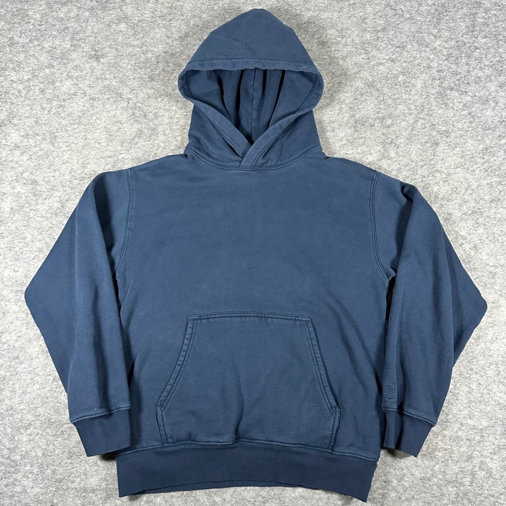 Tna Womens Blue Cozy AF Fleece Relaxed Pullover Hoodie XS